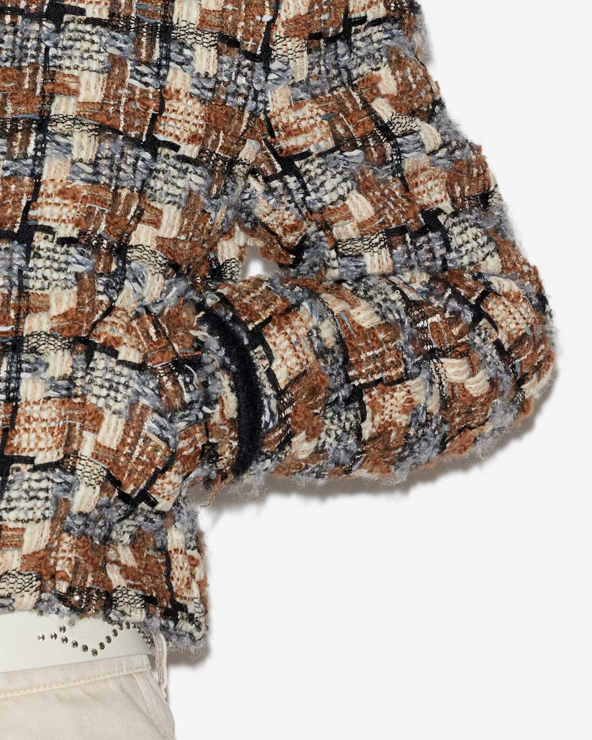 Kerry short tweed jacket - Chestnut-ecru - Woman - 2