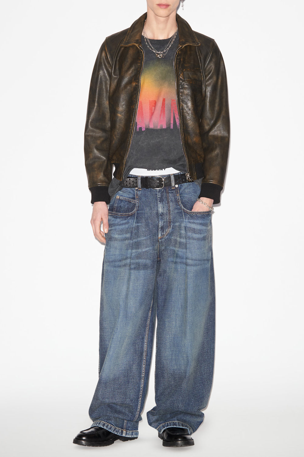 브레이안(braian) 소가죽 재킷 - 어두운 갈색 - Man - 2