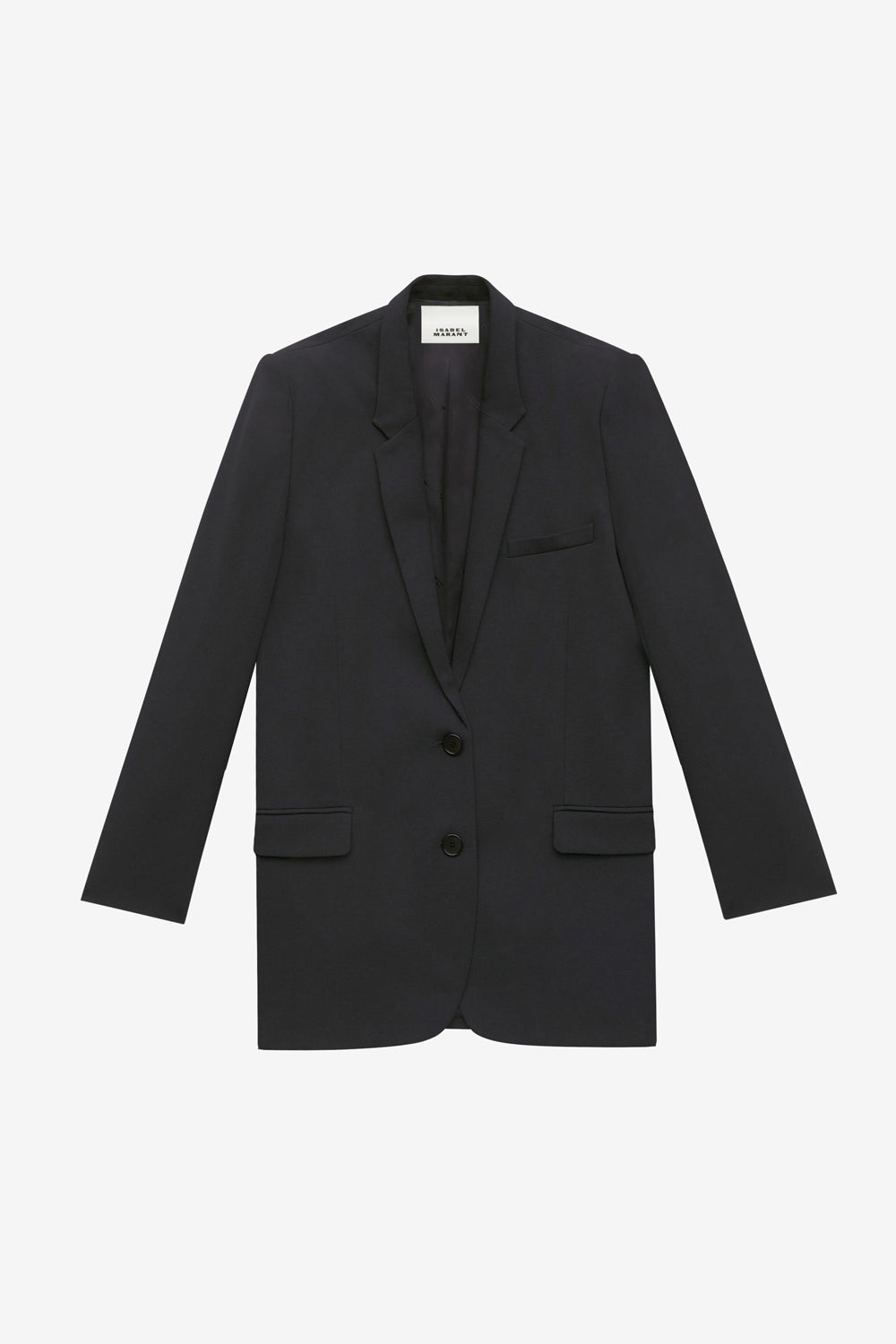Oceany suit jacket in plain-colored crêpe - Black - Woman - 1