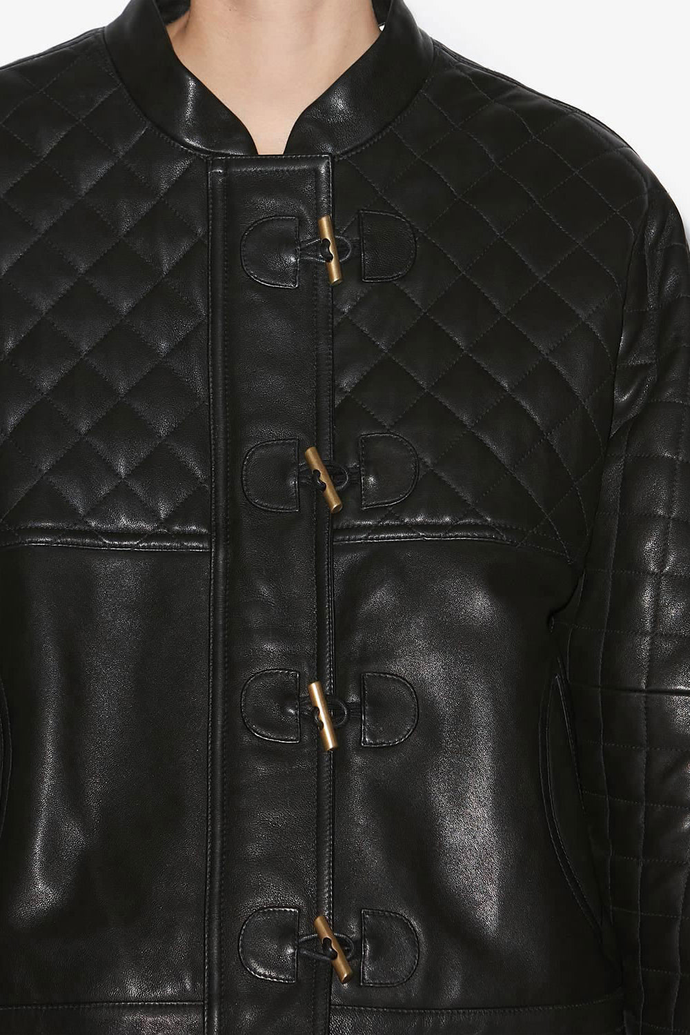 Celiany quilted lambskin leather jacket - Black - Woman - 3
