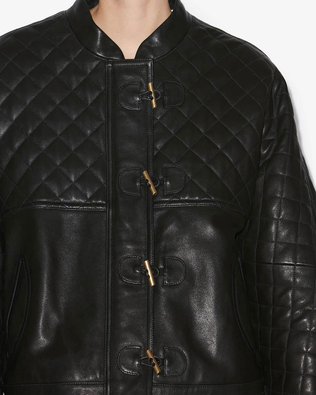 Celiany quilted lambskin leather jacket - Black - Woman - 2