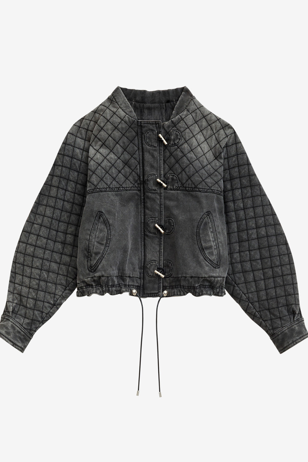 Veste en denim matelassé celiany - Gris foncé - Woman - 1