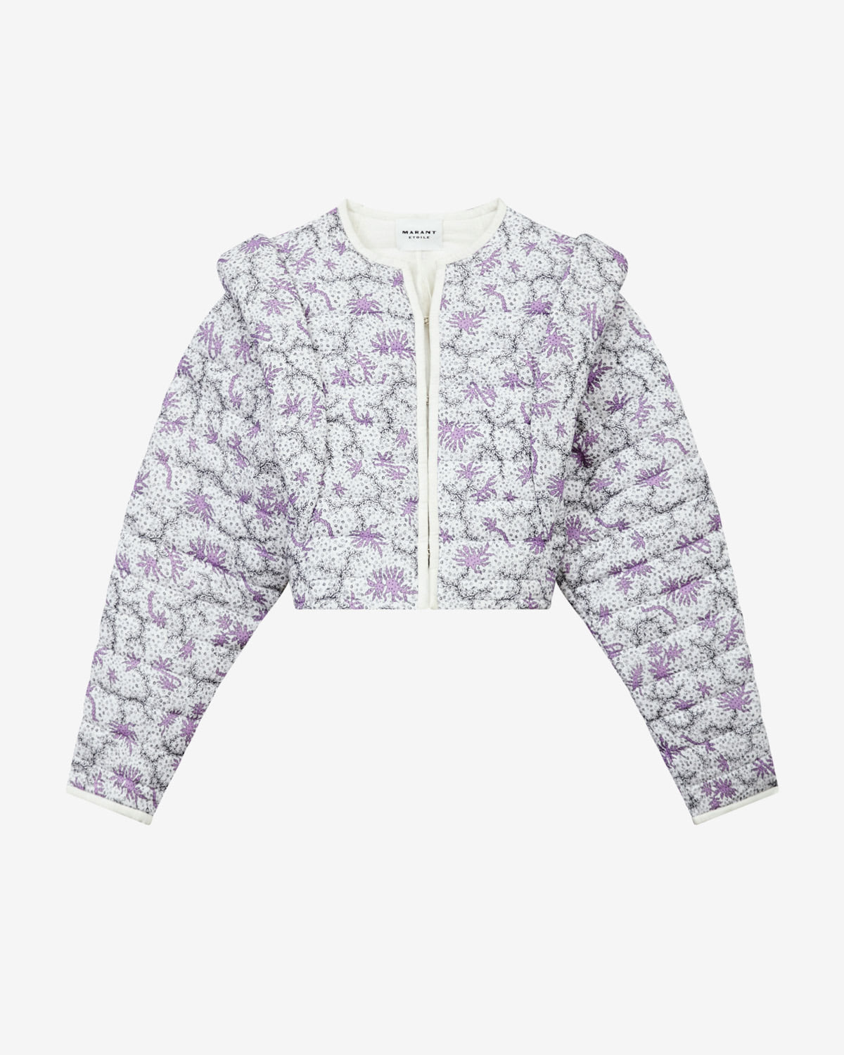 Drew jacket Woman Ecru-lilac 1