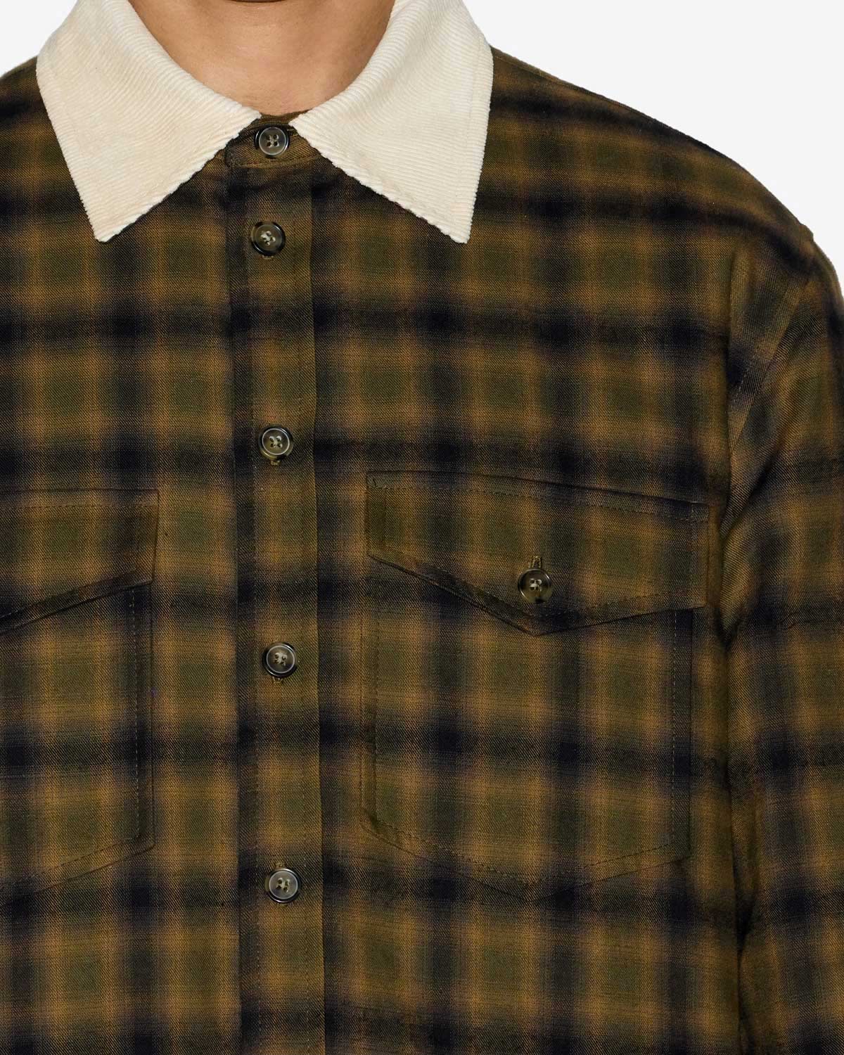 Chaqueta sobrecamisa de algodón a cuadros steeve - Khaki-khaki - Man - 2