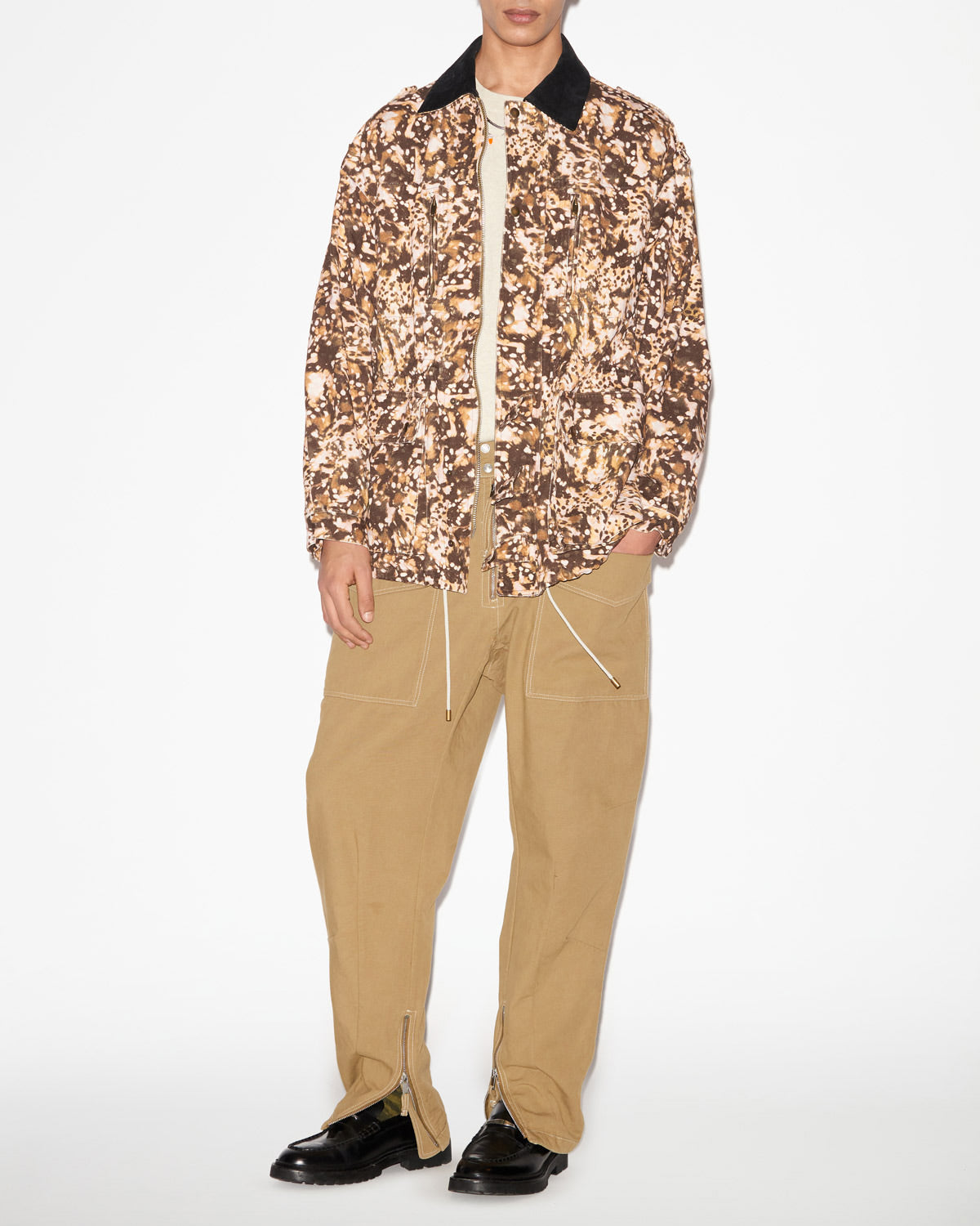 Veste workwear en denim imprimé eloan - Kaki - Man - 1