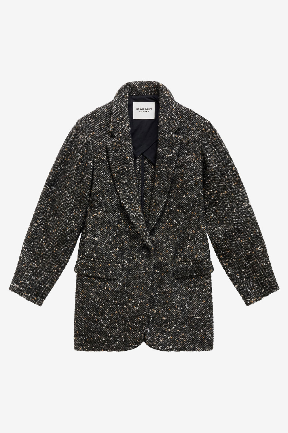 Hayden flecked wool blend suit jacket - Black - Woman - 1