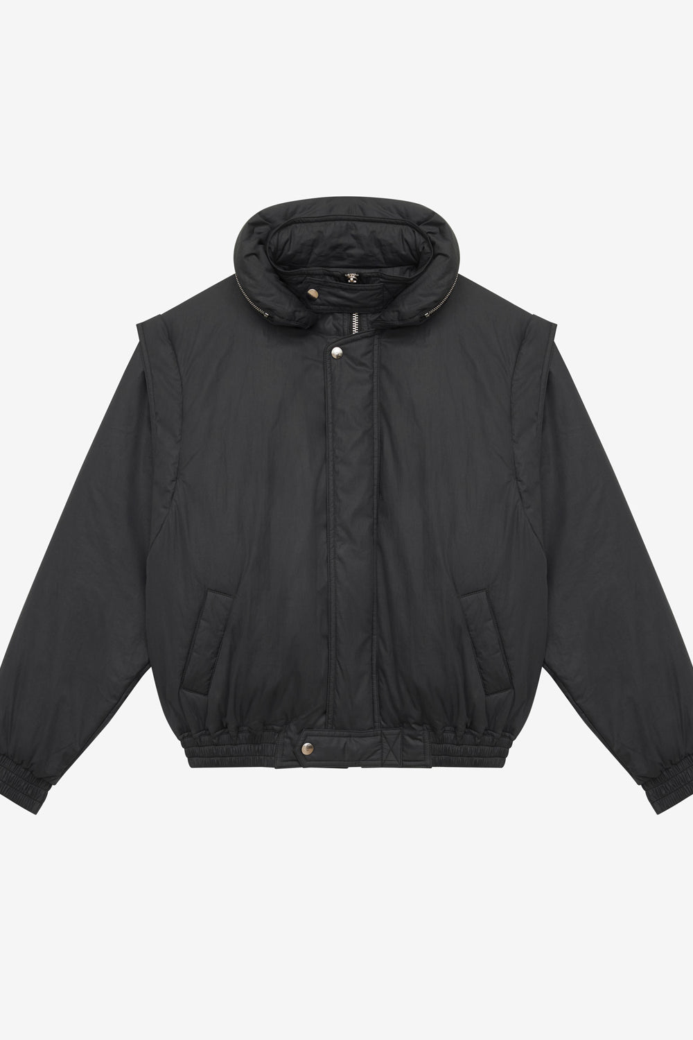 Chaqueta cazadora corta de algodón kasim - Negro lavado - Man - 1