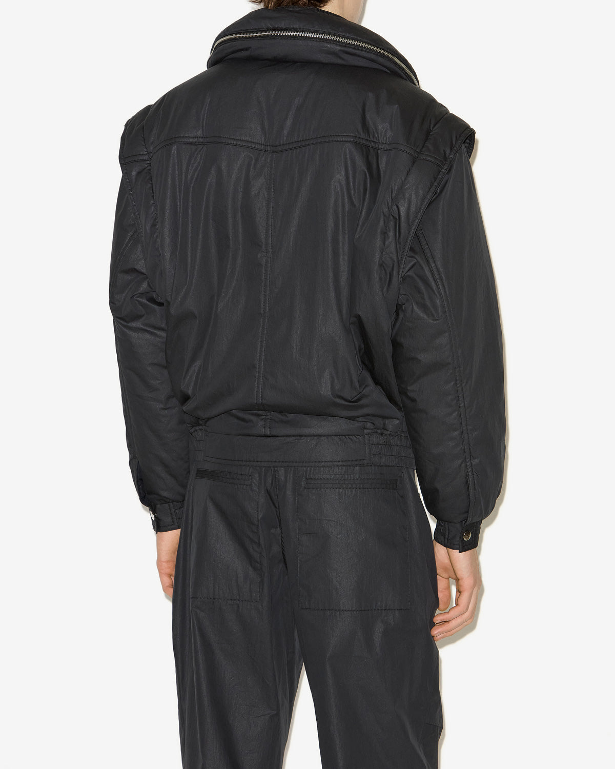 Kasim short cotton jacket - Black - Man - 4