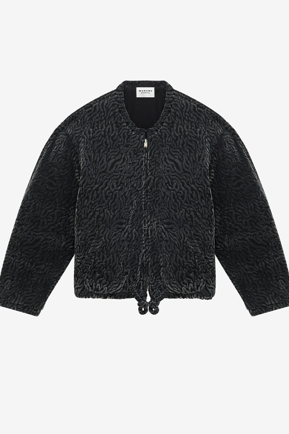 Chaqueta bomber de terciopelo devoré abelina - Metallic black - Woman - 1