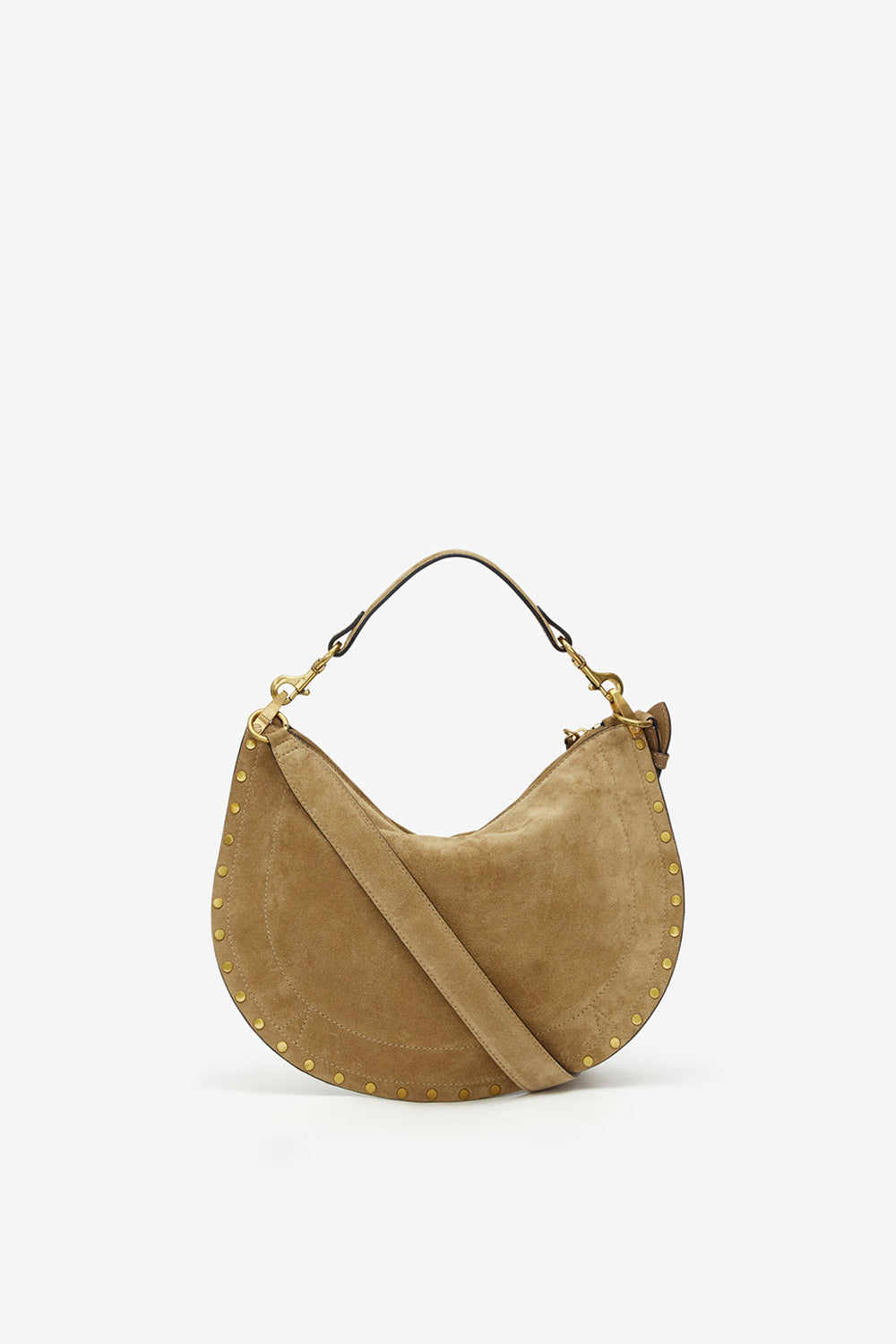 Oskan soft zip bag in suede calfskin leather - Taupe - Woman - 3