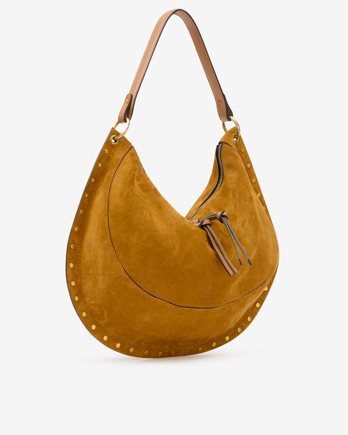Oskan Soft L suede bag Woman cognac | ISABEL MARANT Official