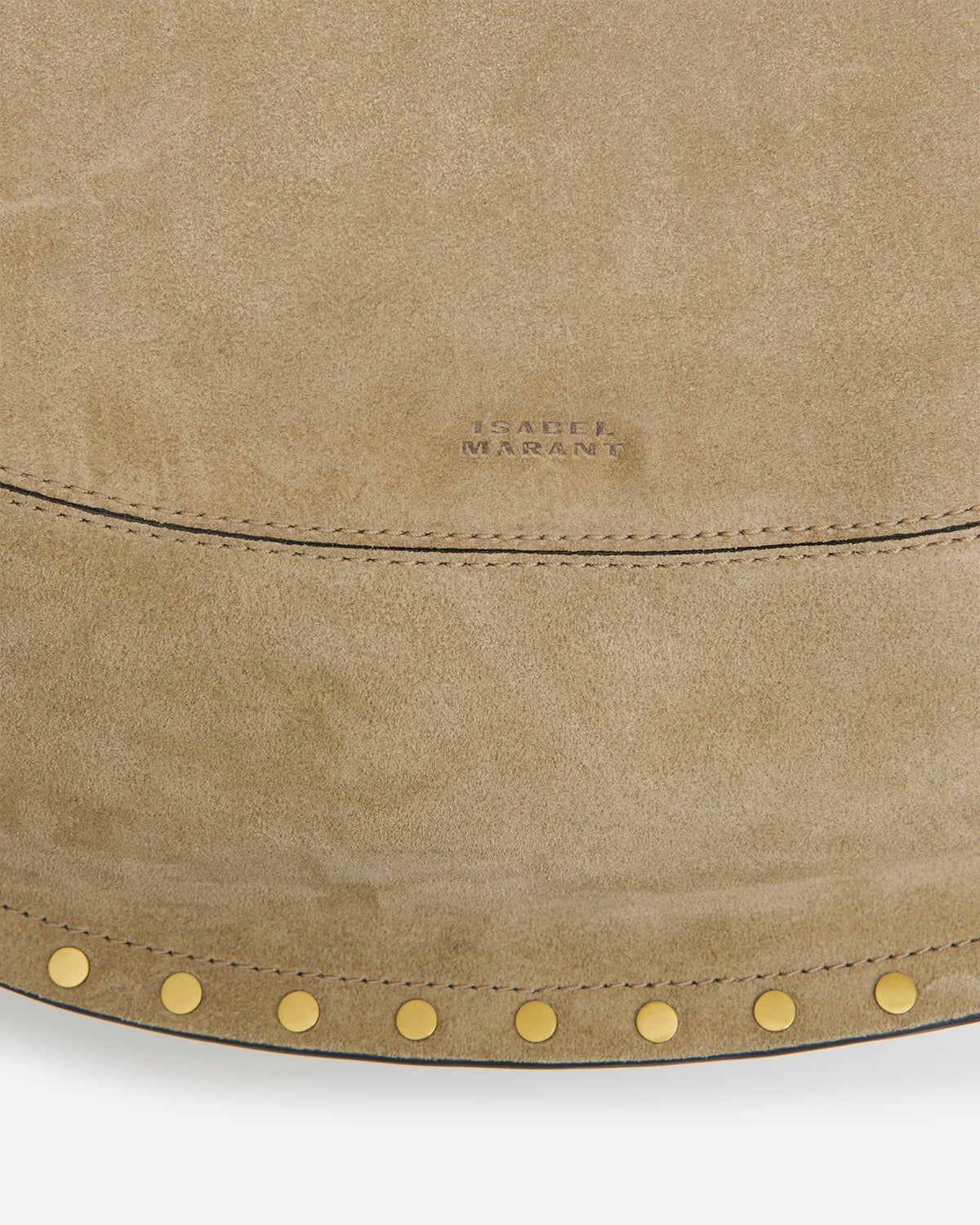 Oskan Soft L suede bag Woman Smoky Taupe | ISABEL MARANT Official