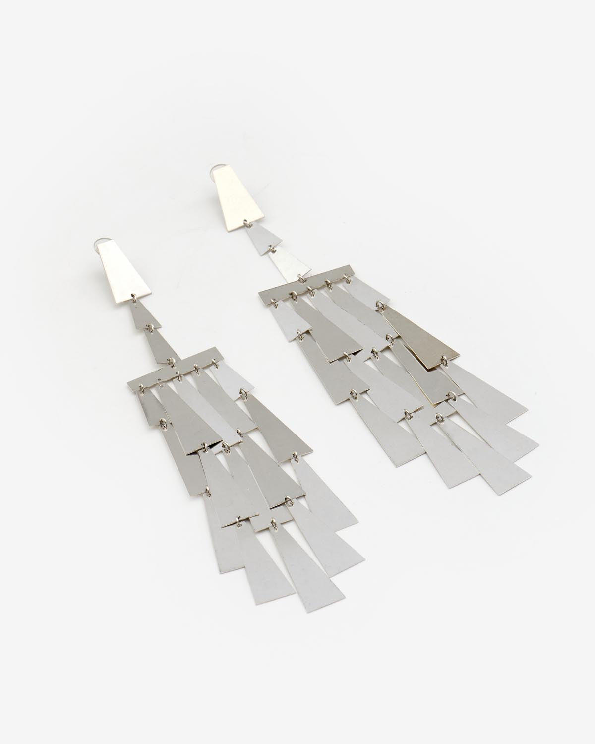 위노나(winona) 기하학적 형태의 펜던트 이어링 - 은 - Woman - 3