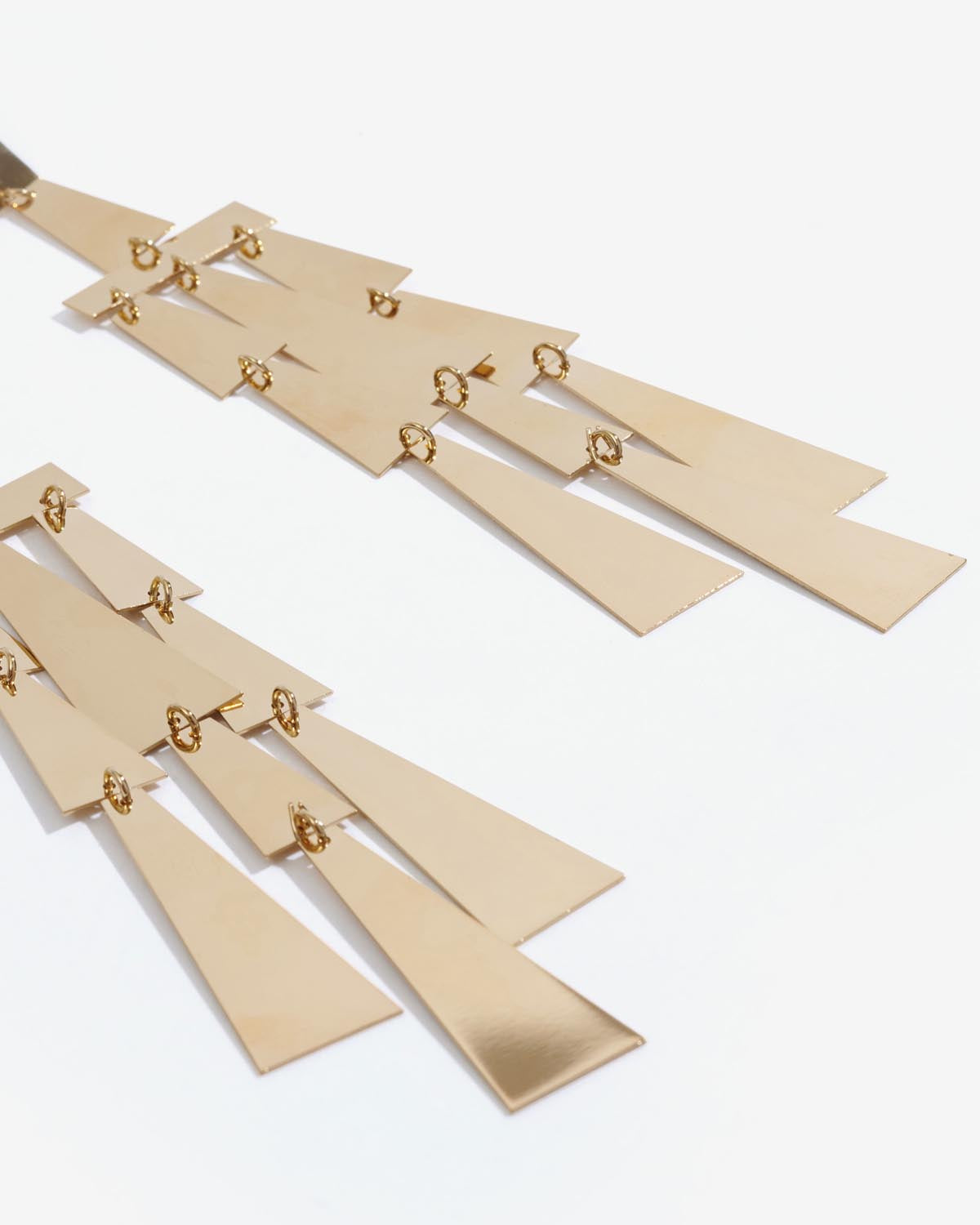 위노나(winona) 기하학적 형태의 펜던트 이어링 - 골든 - Woman - 3