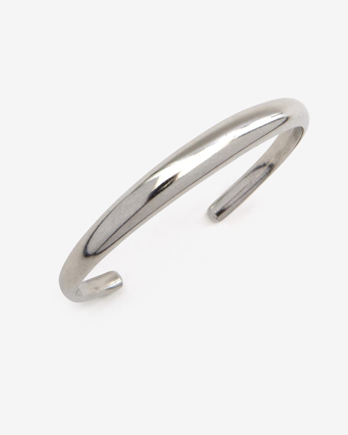 Pio silver-finish brass bangle bracelet - Silver - Woman - 3