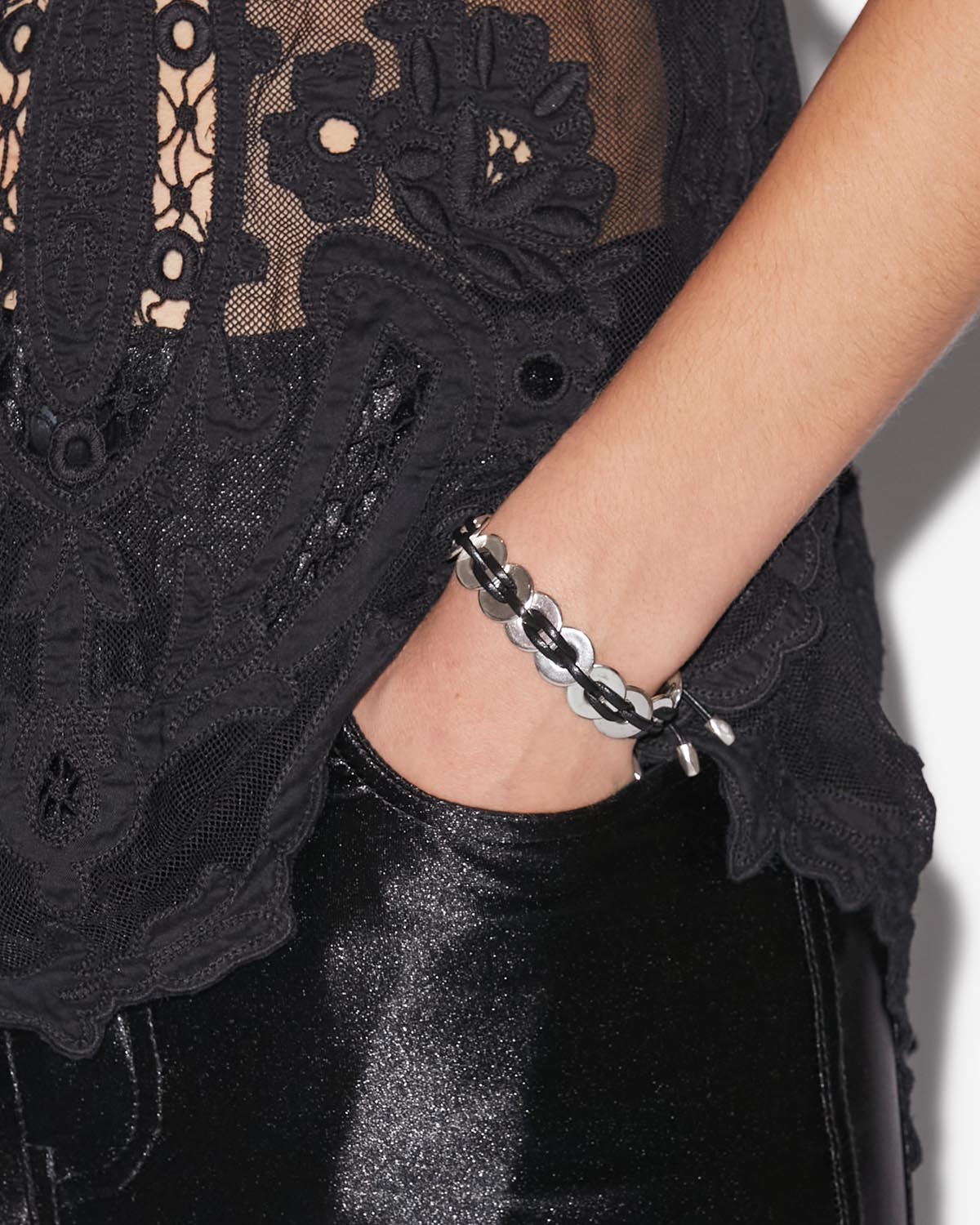 Lederarmband puzzle dream - Black and silver - Woman - 2