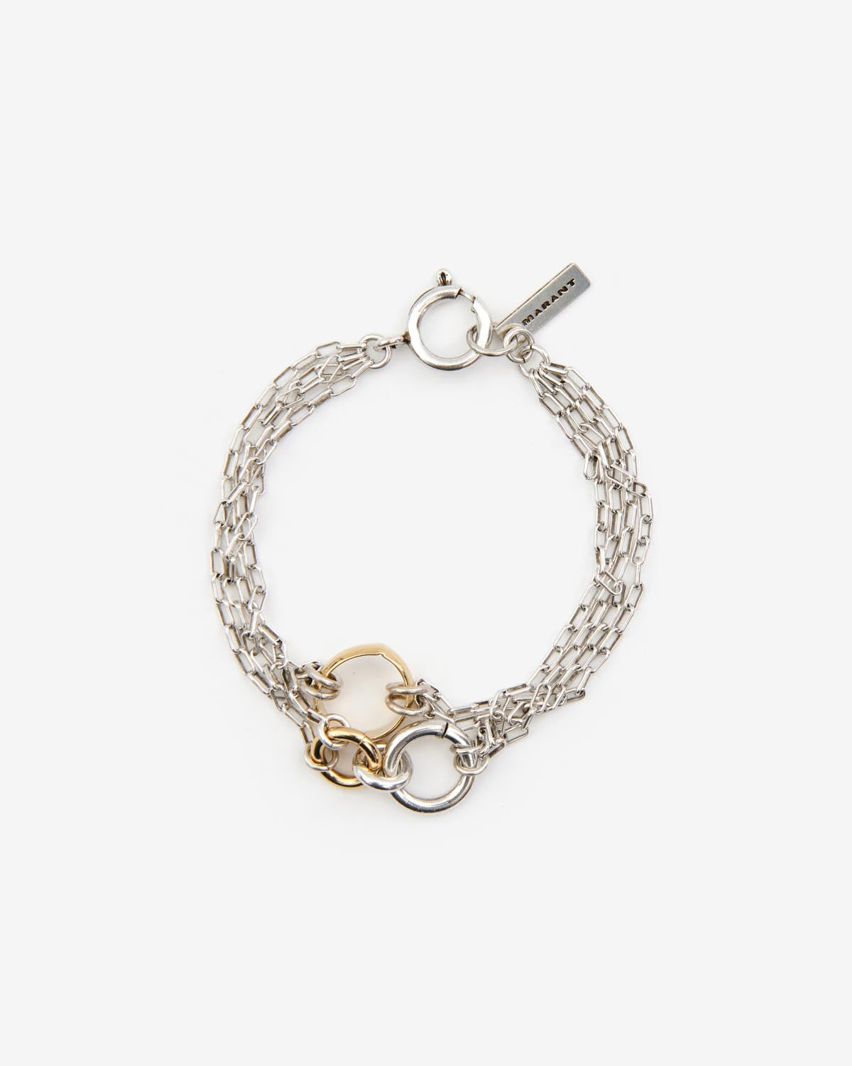 Bracelet chaînes et anneaux dancing ring man - Argenté-doré - Man - 1