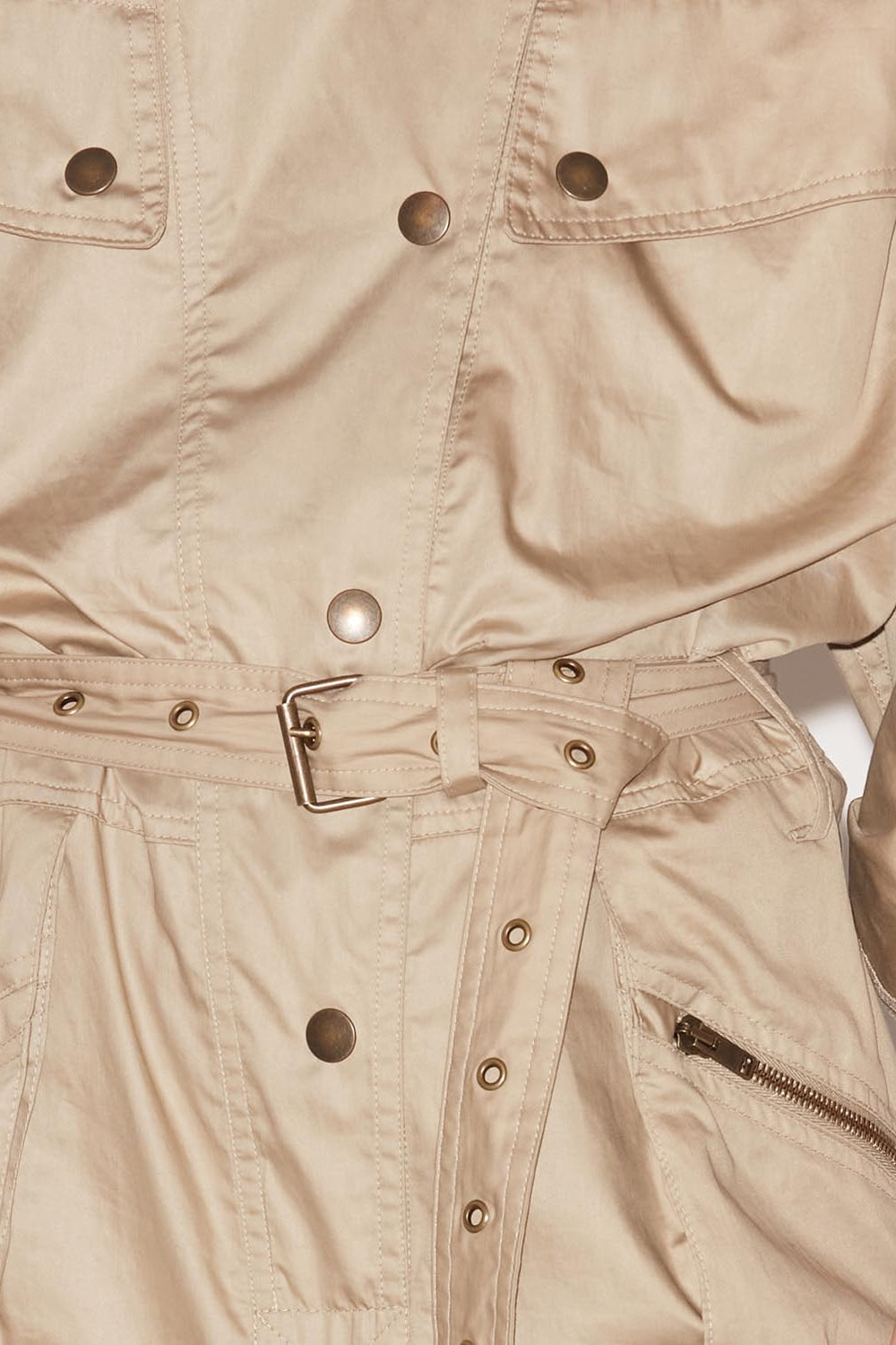 Mono de algodón con cinturón jocelyne - Caqui - Woman - 3