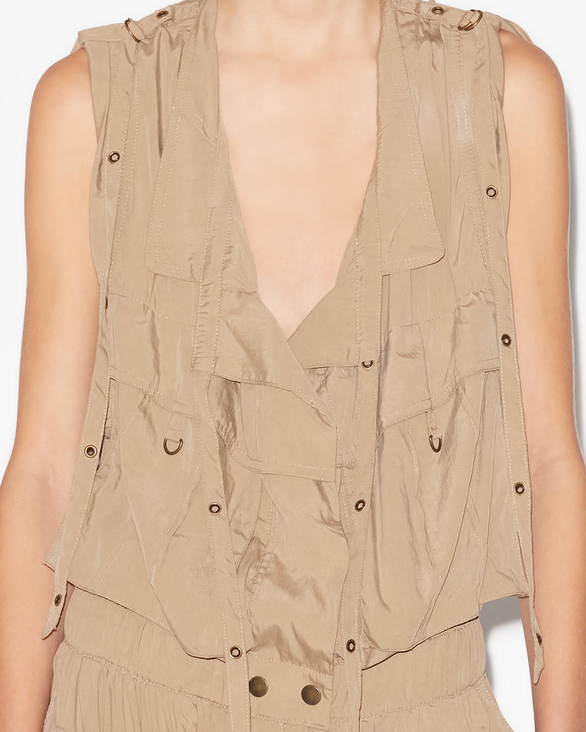 Combinaison short fluide hanelor - Kaki - Woman - 2