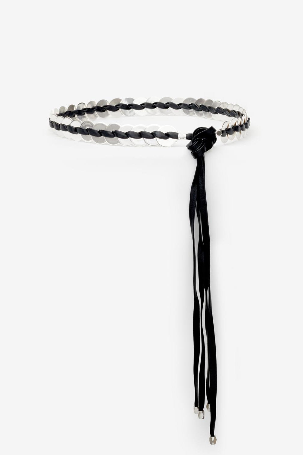 Gürtel sevan aus leder und messing - Black and silver - Woman - 1