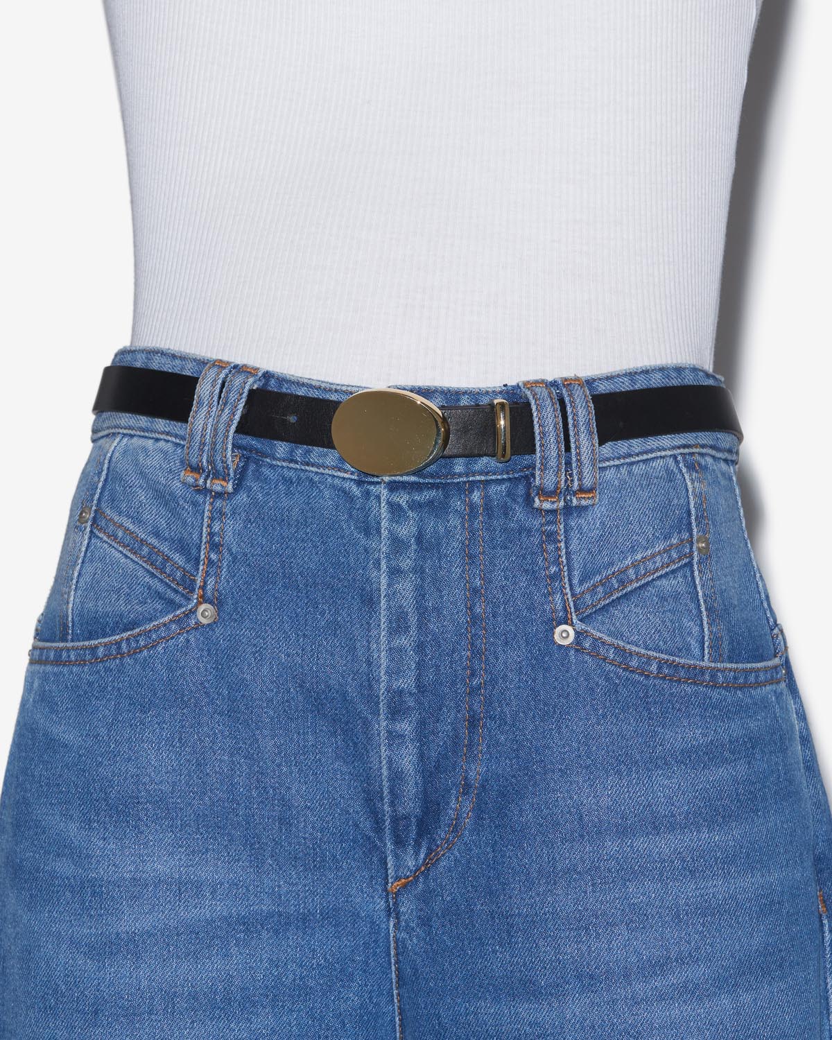 Silvana Belt Woman black and gold | ISABEL MARANT Official online