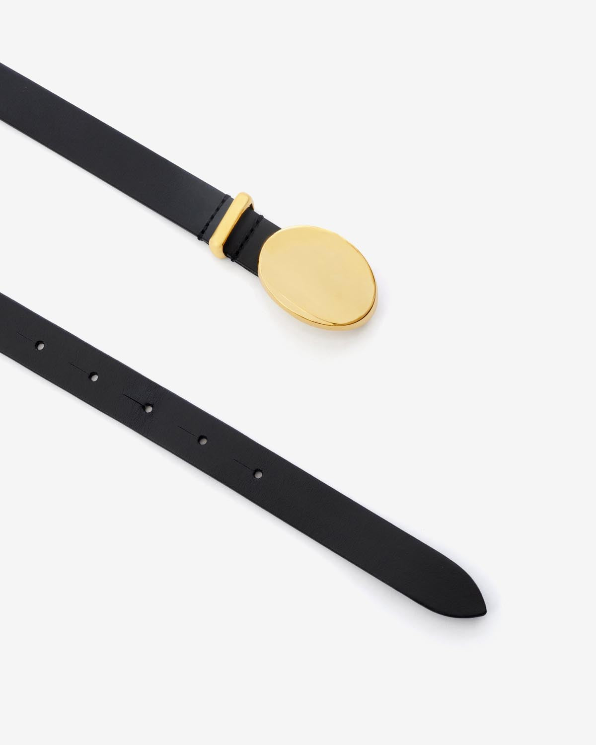 Gürtel silvana mit ovaler schnalle - Black and gold - Woman - 3