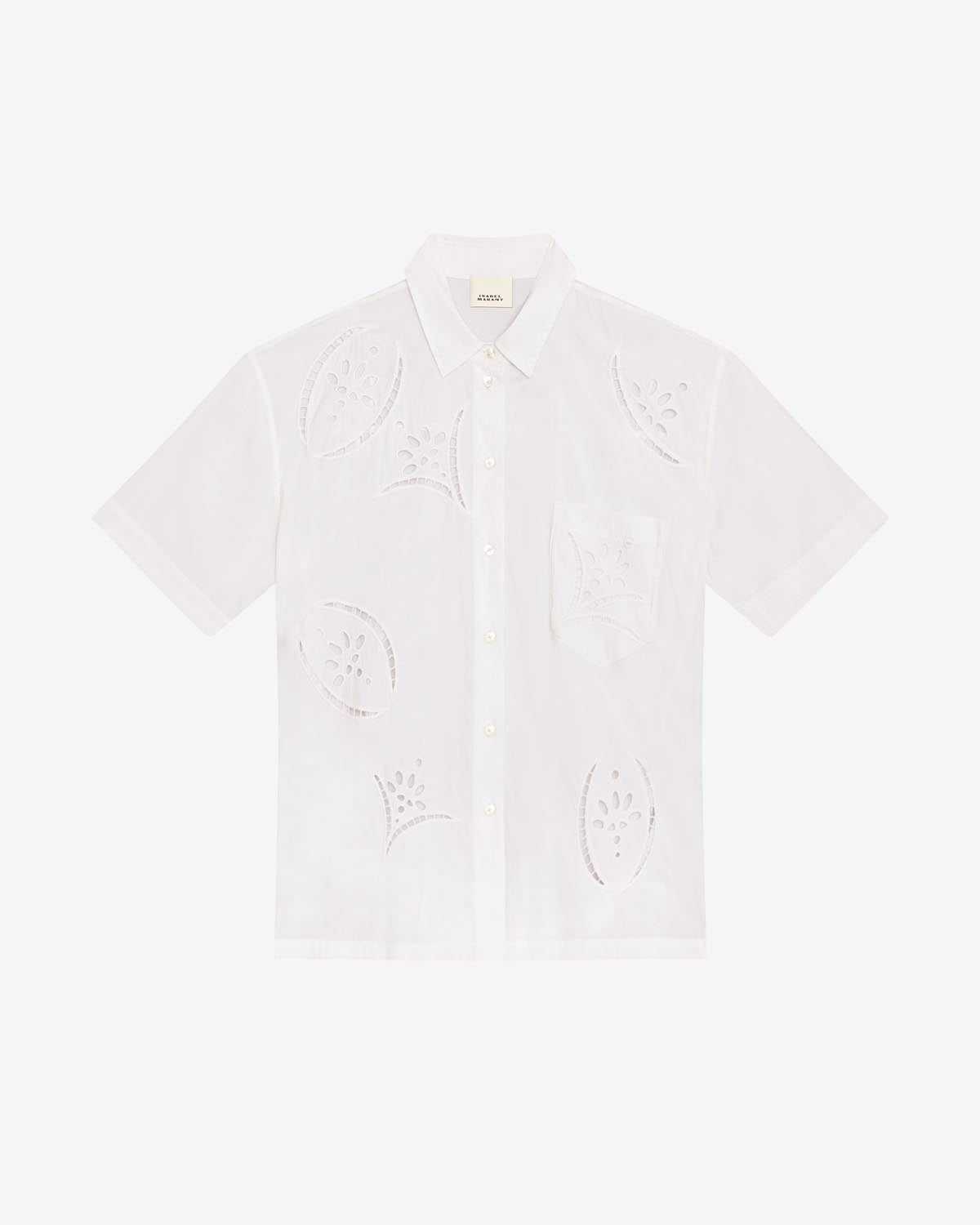 Camicia bilya a motivi traforati - Bianco - Woman - 5