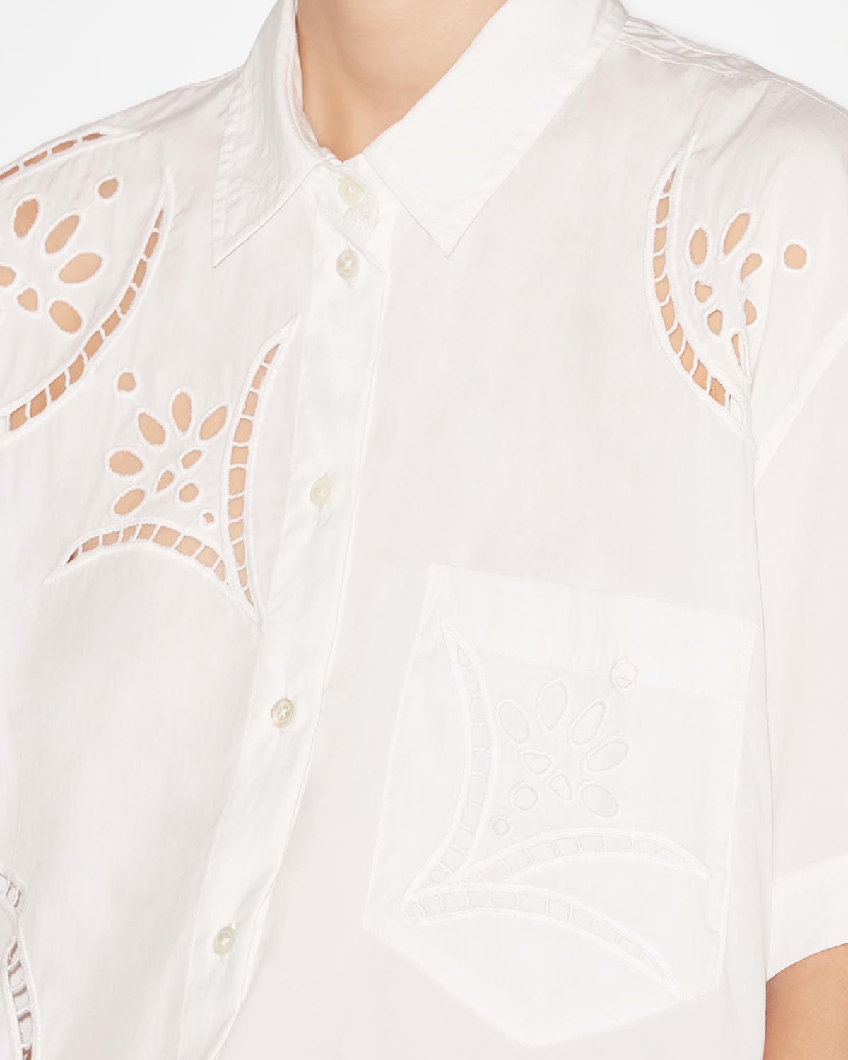 Camicia bilya a motivi traforati - Bianco - Woman - 2