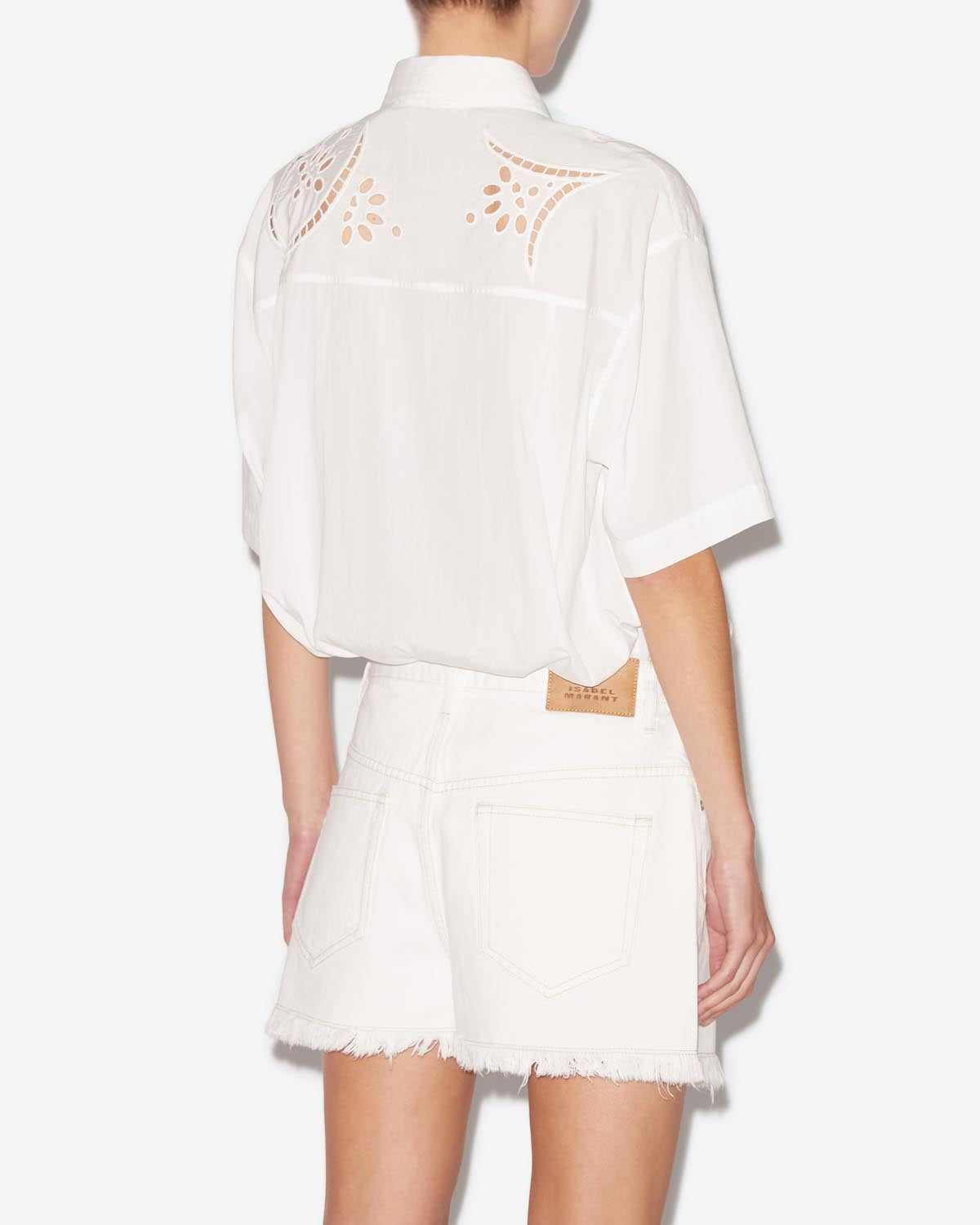 Camicia bilya a motivi traforati - Bianco - Woman - 4