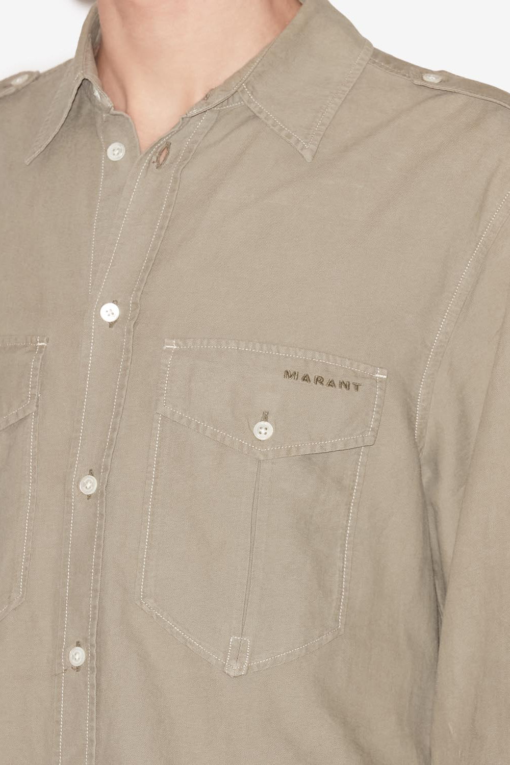 Camisa de algodón cesar - Caqui - Man - 3