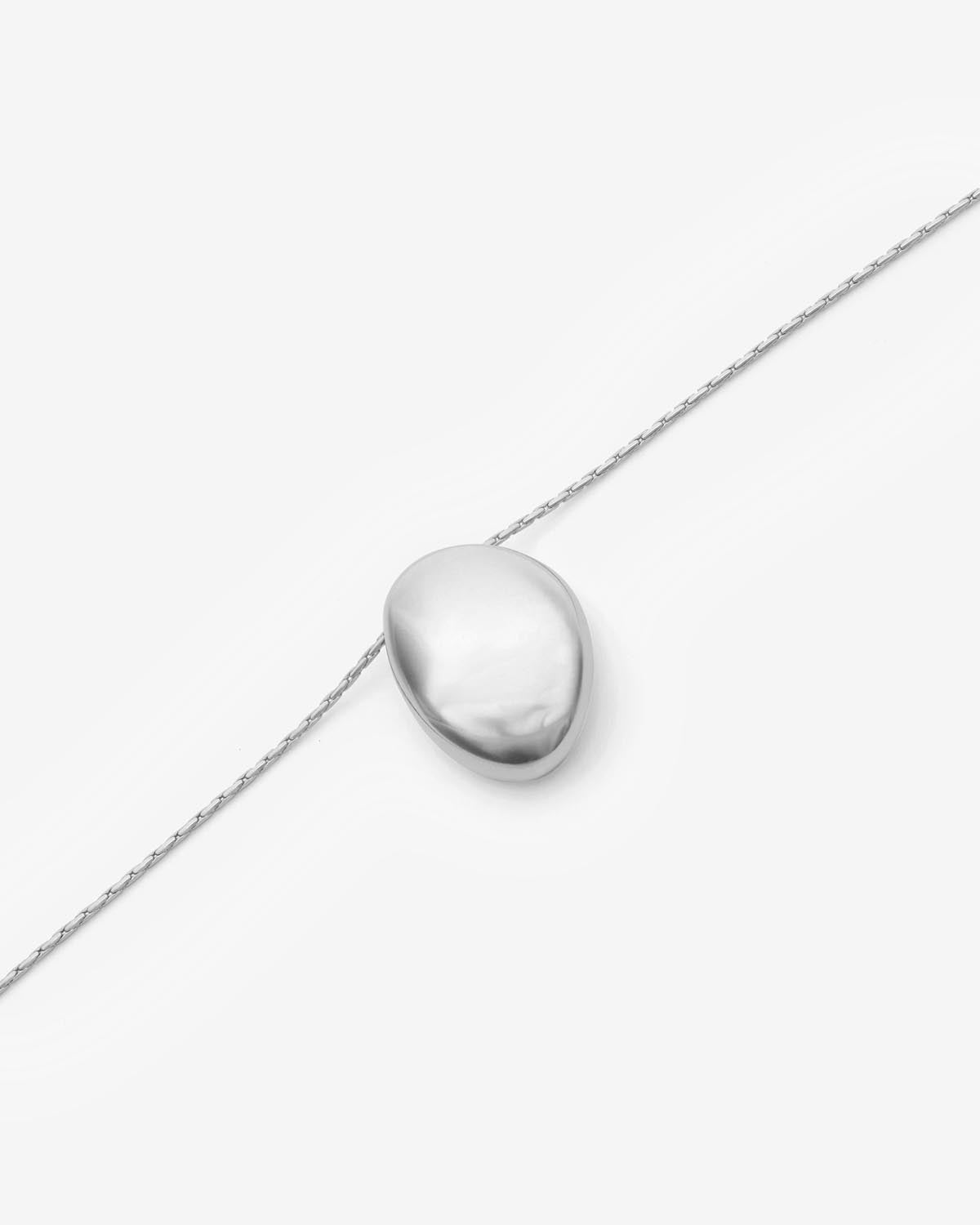 Halskette shiny day  mit anhänger aus versilbertem messing - Silber - Woman - 3