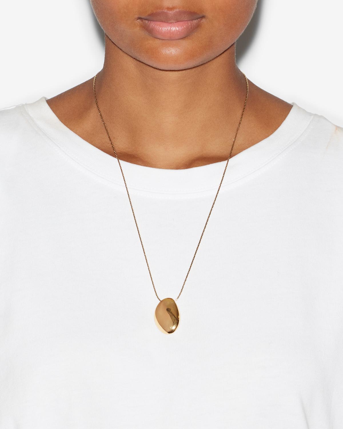Shiny day pendant necklace in gold-finish brass - Gold - Woman - 2