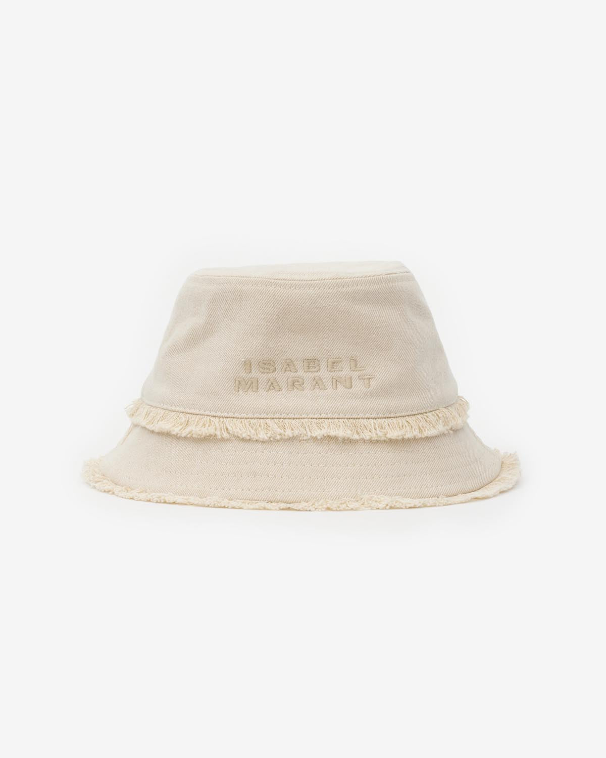 Bergen cotton bucket hat with logo - Ecru - Woman - 1