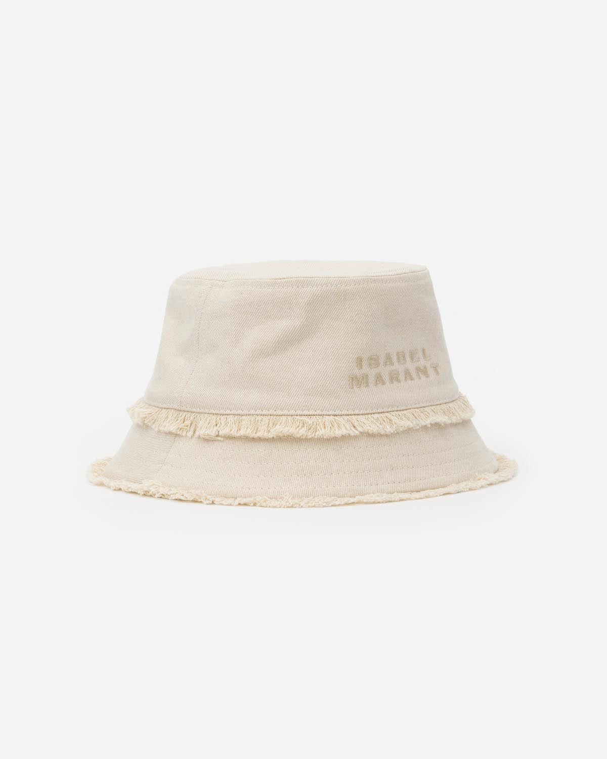 Bergen cotton bucket hat with logo - Ecru - Woman - 3