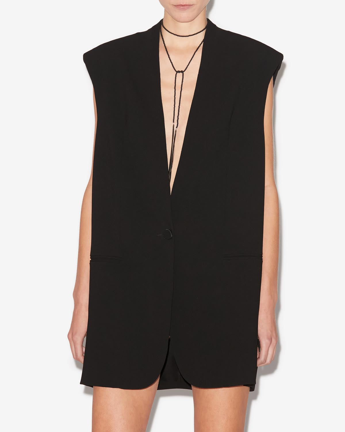 Gilet "costard" en jersey emara - Noir - Woman - 3