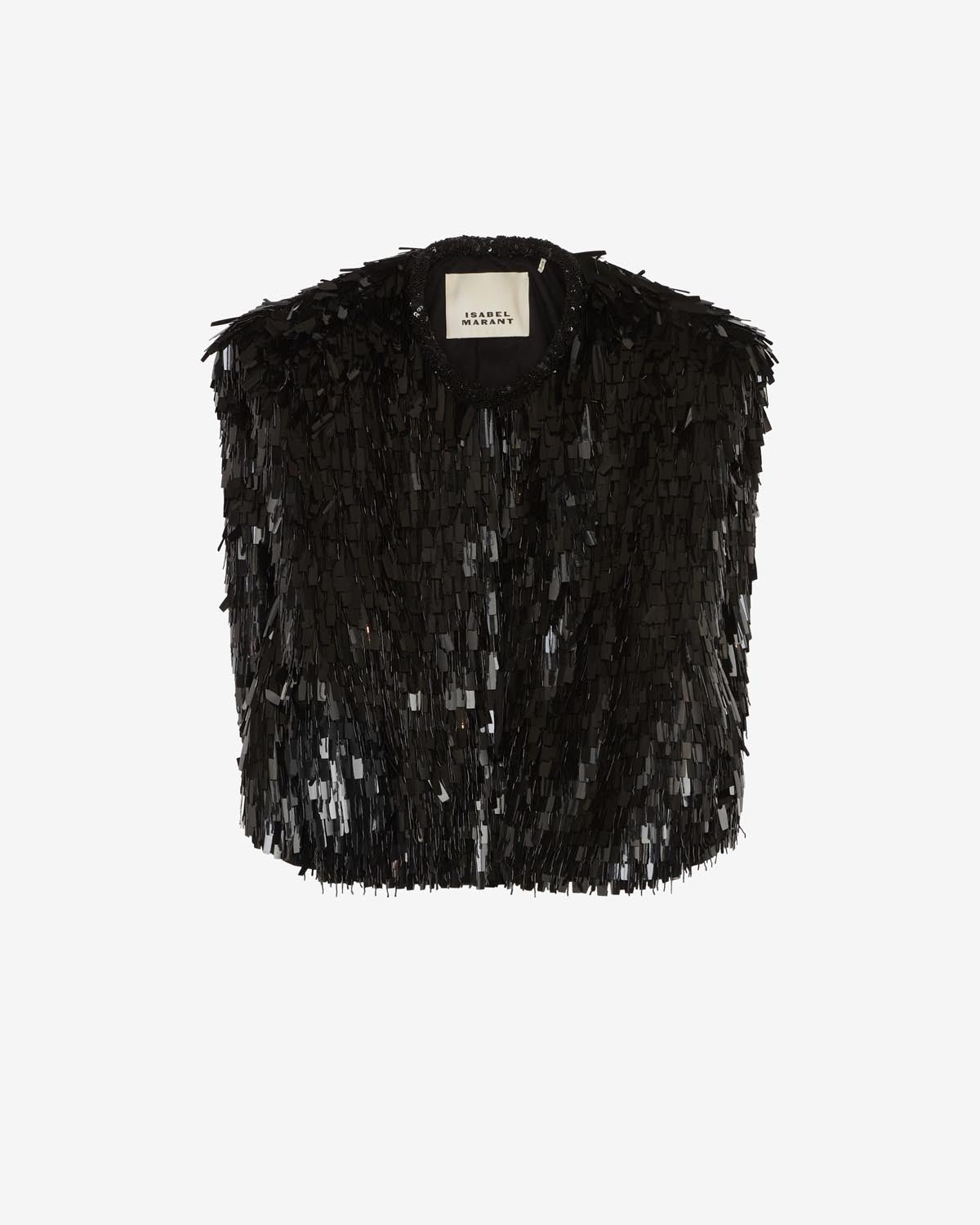 Amelina sequin vest - Black - Woman - 5