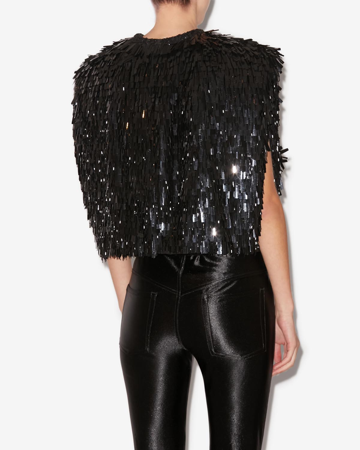 Amelina sequin vest - Black - Woman - 4