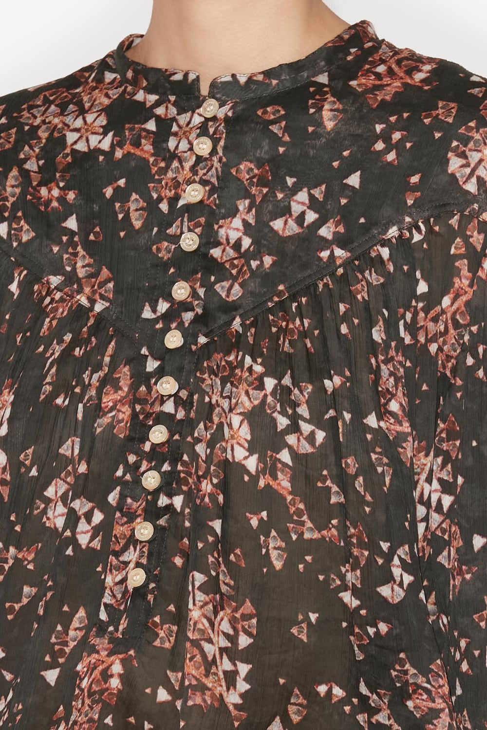 Kiledia printed cotton blouse - Black - Woman - 3