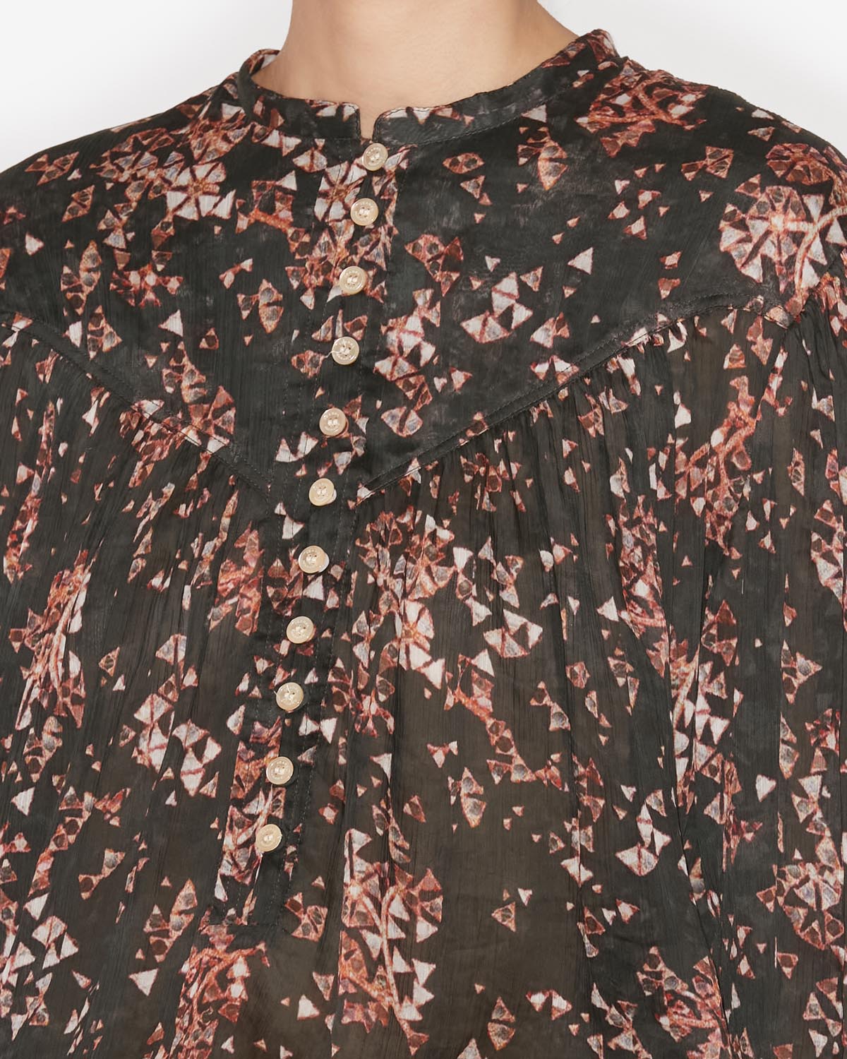 Kiledia printed cotton blouse - Black - Woman - 2