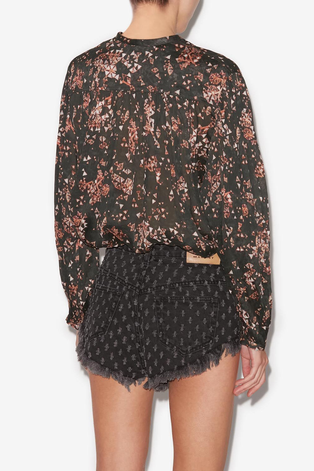 Kiledia printed cotton blouse - Black - Woman - 5