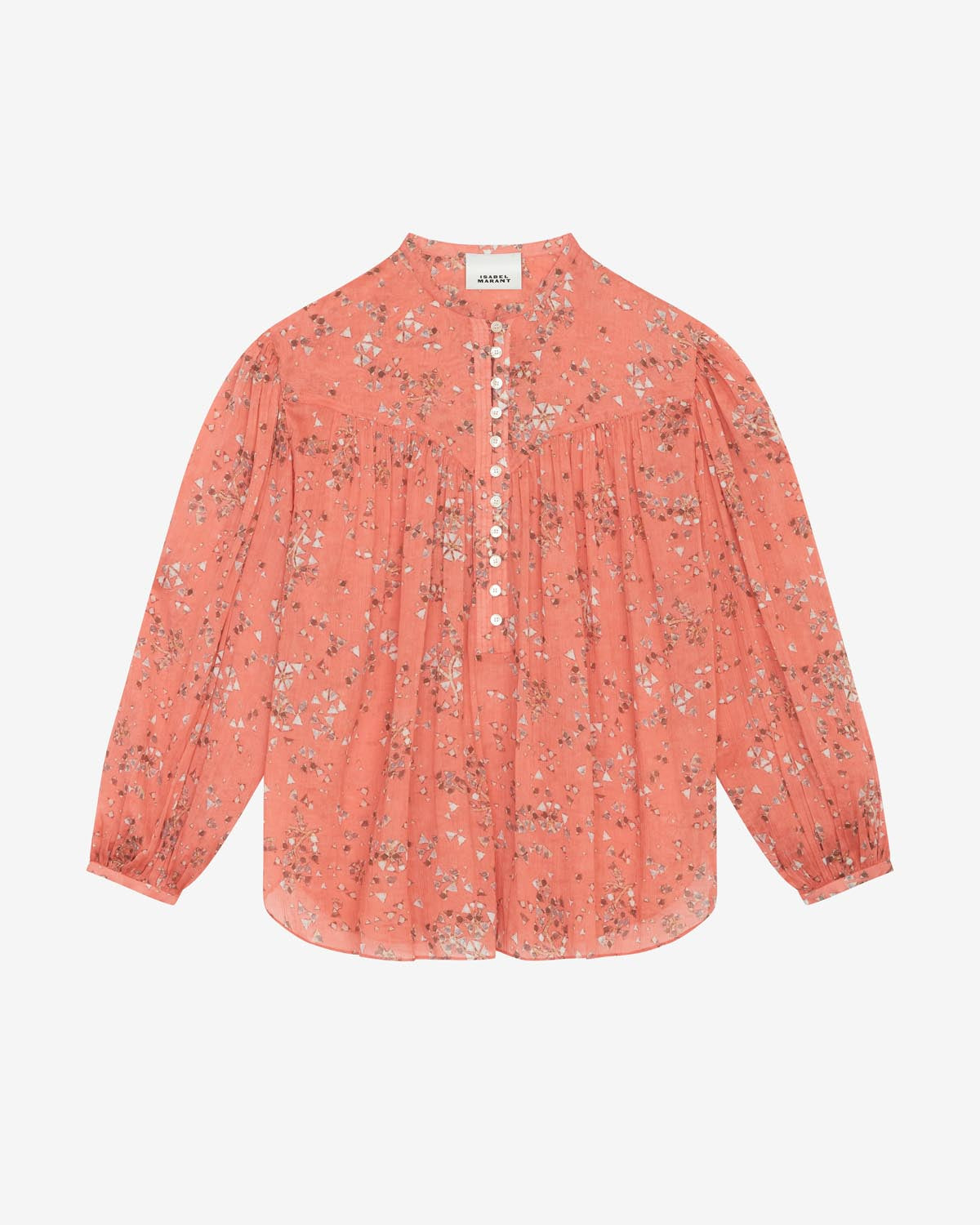 Kiledia printed cotton blouse - Shell pink - Woman - 5