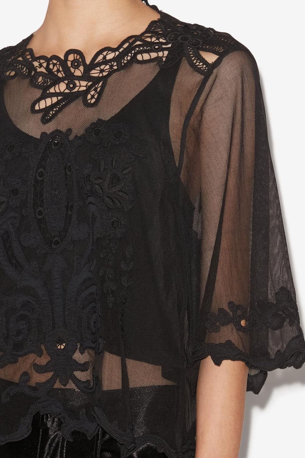 Vera lace top - Black - Woman - 3