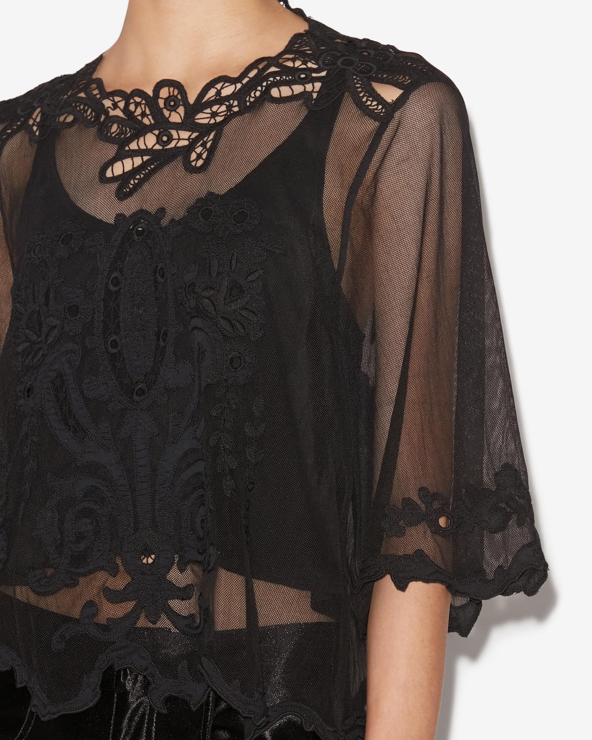 Top de encaje vera - Negro - Woman - 2