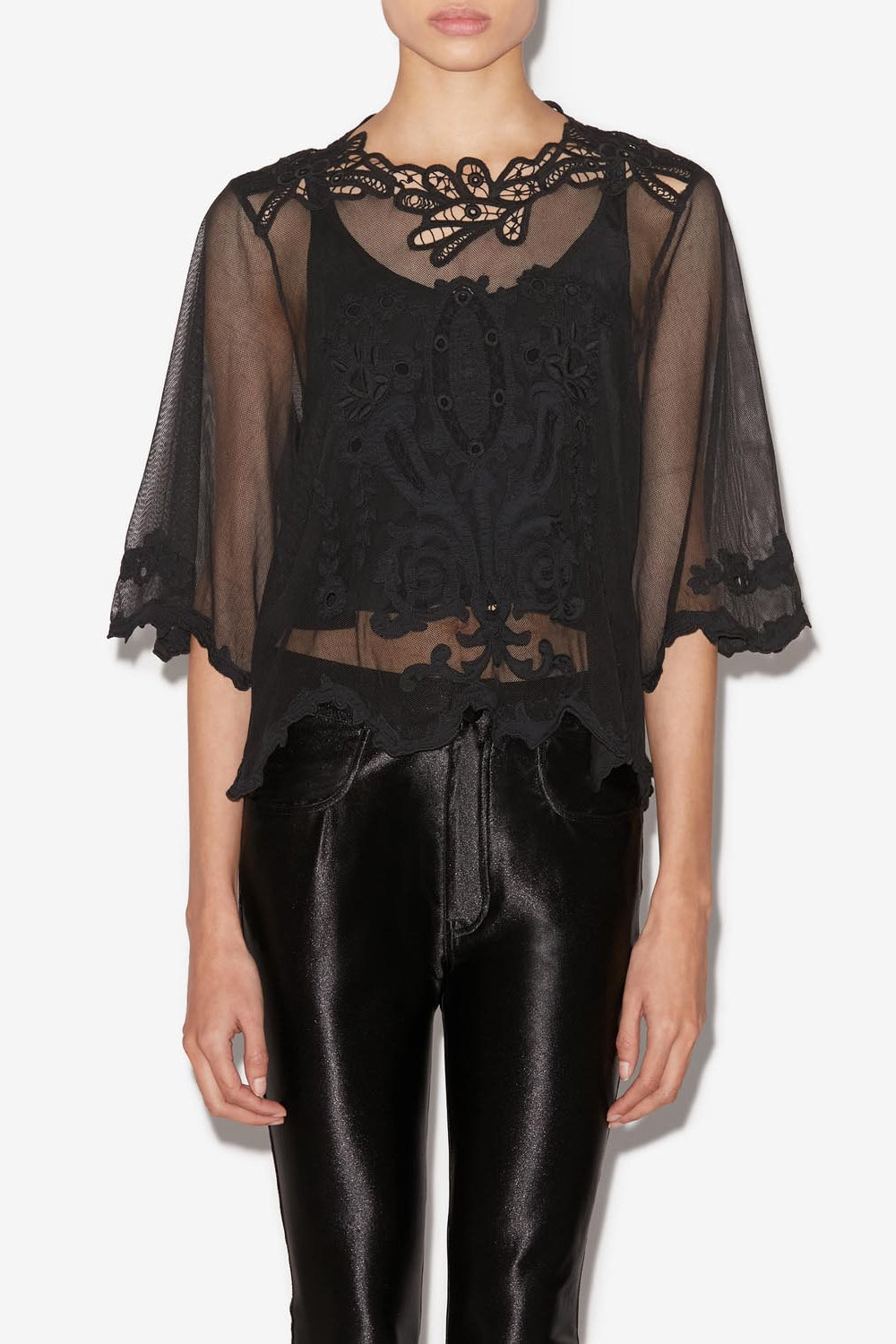 Vera lace top - Black - Woman - 4