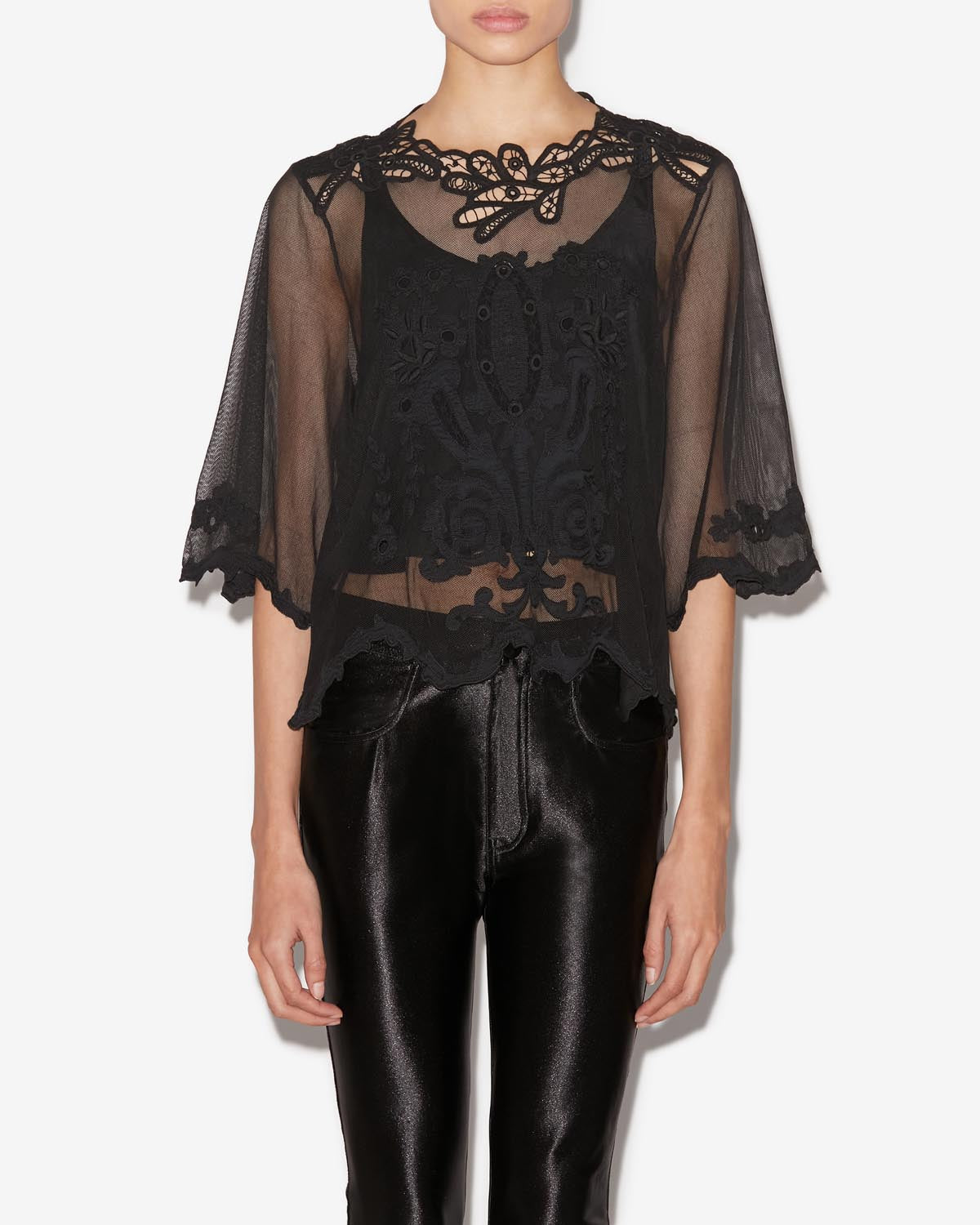 Top de encaje vera - Negro - Woman - 3