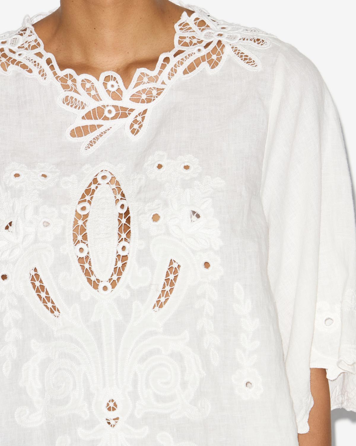 Vera 레이스 소재의 탑 - 하얀색 - Woman - 2