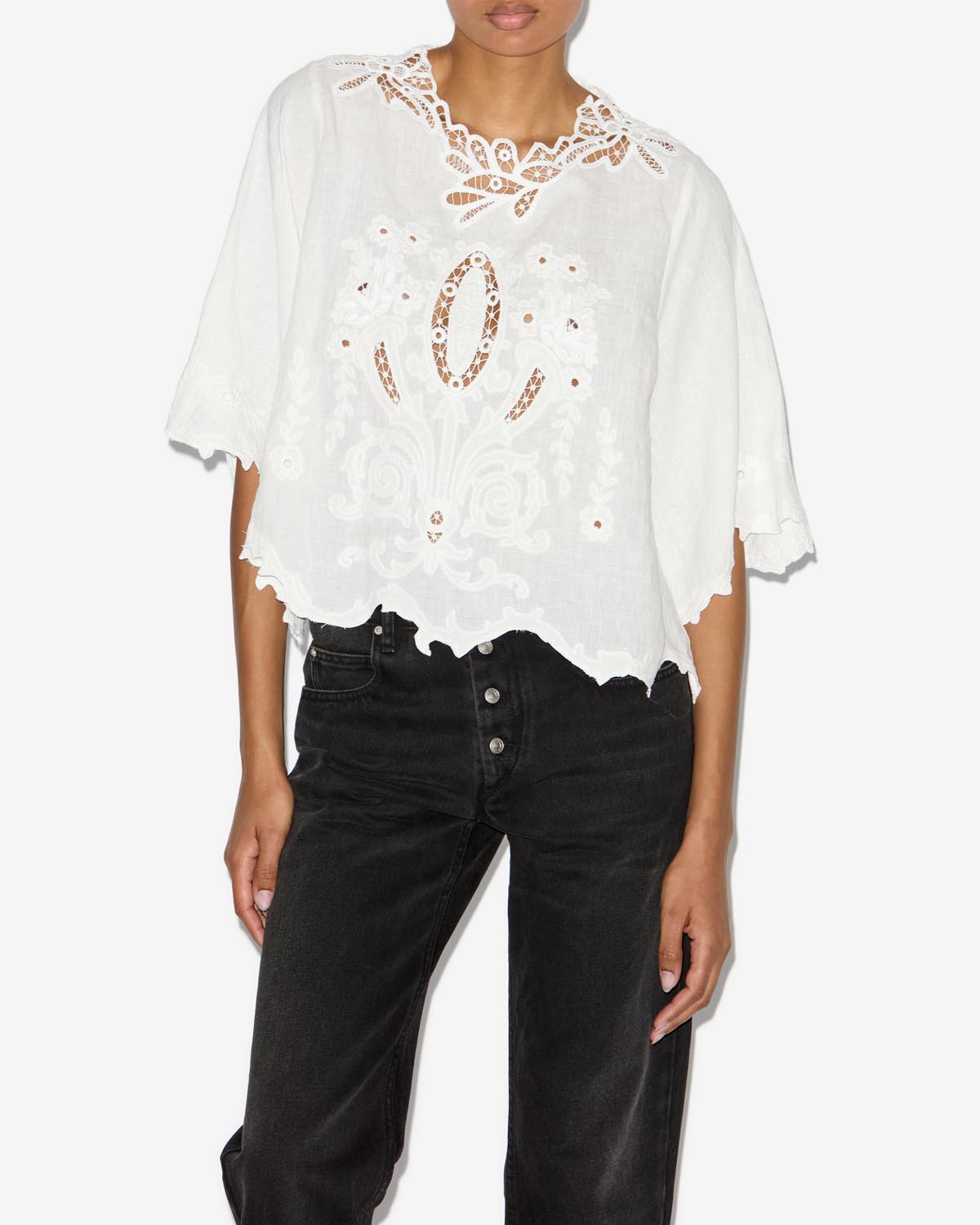 Vera 레이스 소재의 탑 - 하얀색 - Woman - 3