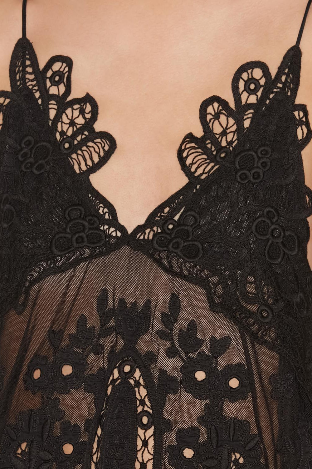 Victoria lace top - Black - Woman - 3