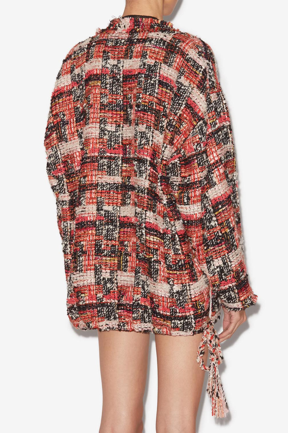 Top de tweed de lana dragana - Shell pink-ecru - Woman - 6