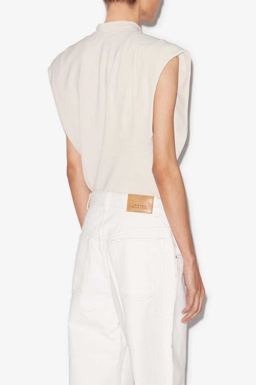 Keddy top in stretch jersey - Chalk - Woman - 5